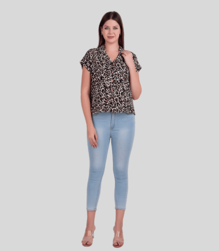 Animal Print Shirt Fabric 100 % Polyester